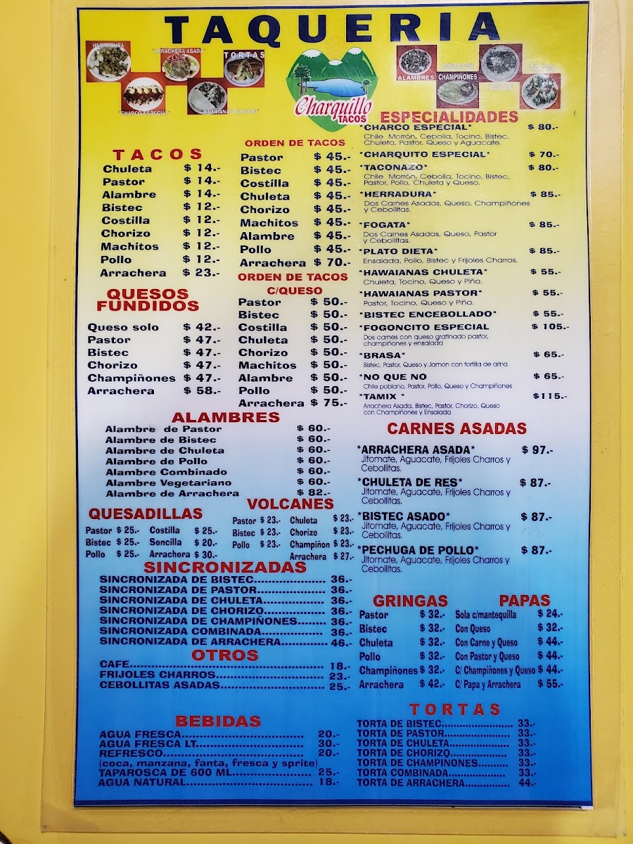 Tacos El Charquito Menu - Image 1