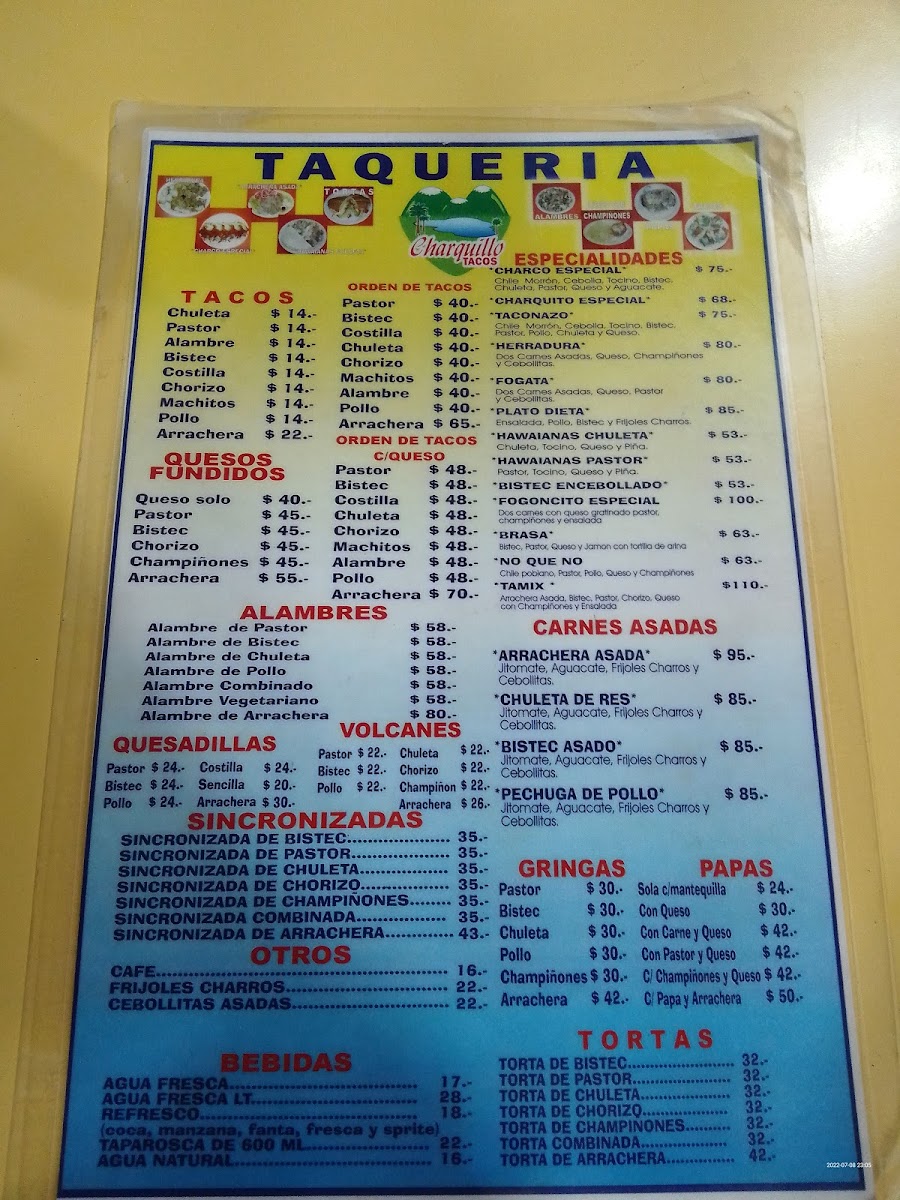Tacos El Charquito Menu - Image 3